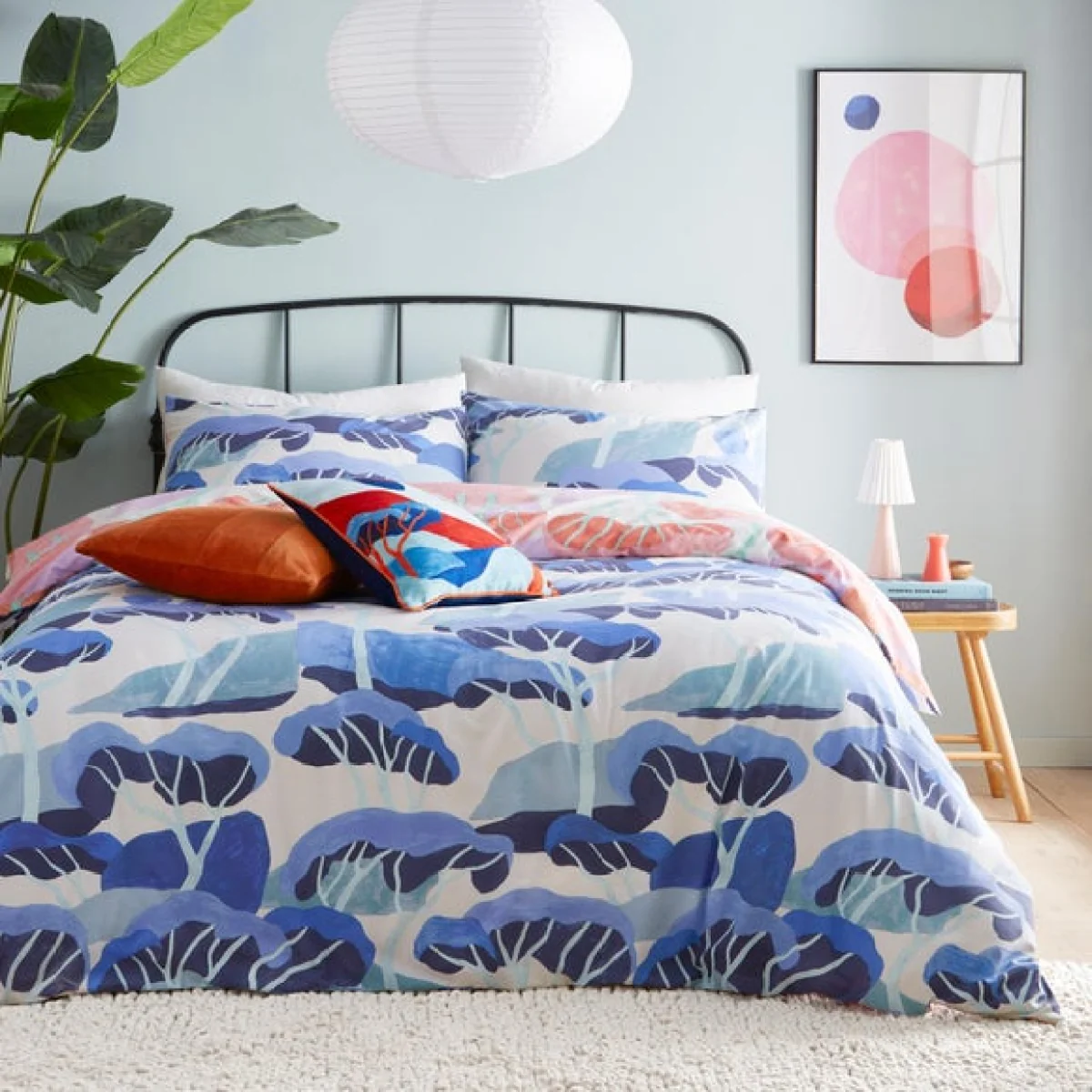 furn. D'Azure Duvet Cover and Pillowcase Set MultiColoured – image 1