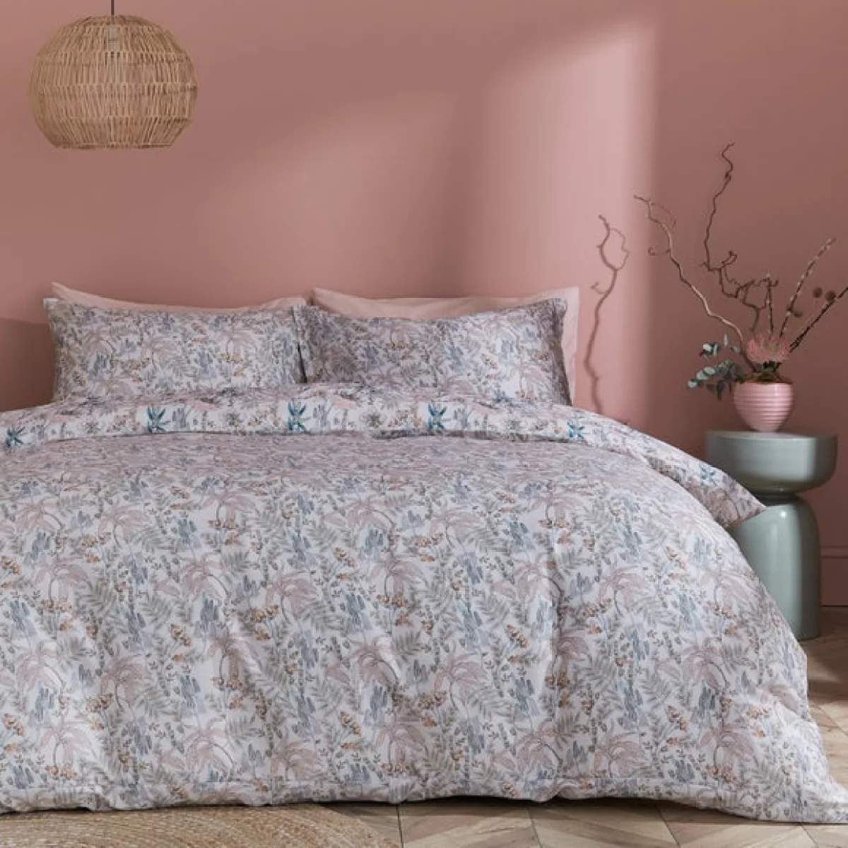 Tropics Floral Duvet Cover Set Natural – image 2
