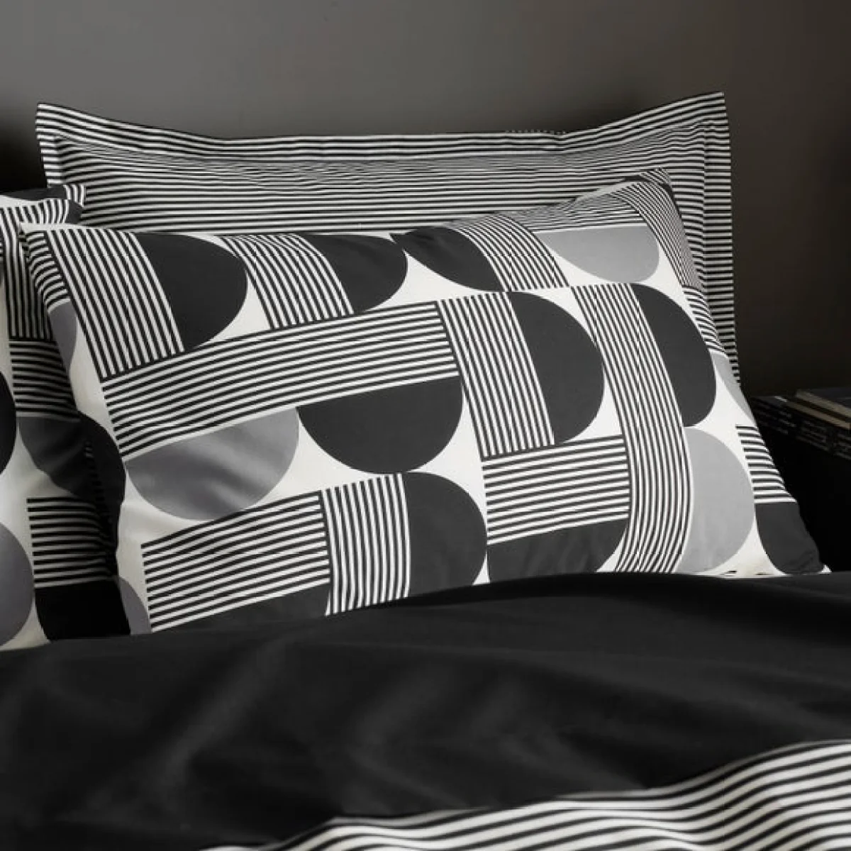 Bromley Modern Geo Navy Duvet Cover and Pillowcase Set Navy (Blue) – image 3