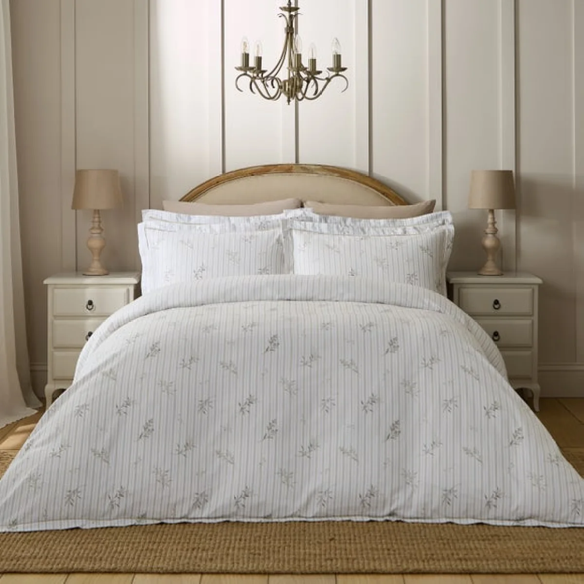 Dorma Abbotsford 100% Cotton Sateen Duvet Cover & Pillowcase Set – image 1
