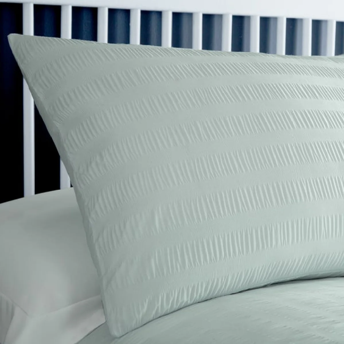 Serene Honely Duvet Cover and Pillowcase Set Duck Egg (Blue) – image 2