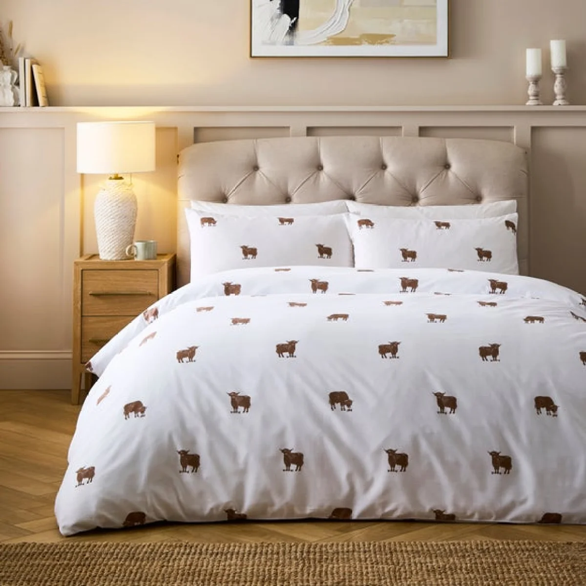 Highland Cow Quilt Cover & Pillowcase Set – image 1