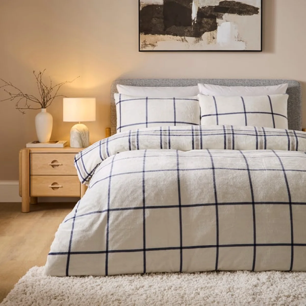 Maven Check Fleece Duvet Cover & Pillowcase Set – image 2