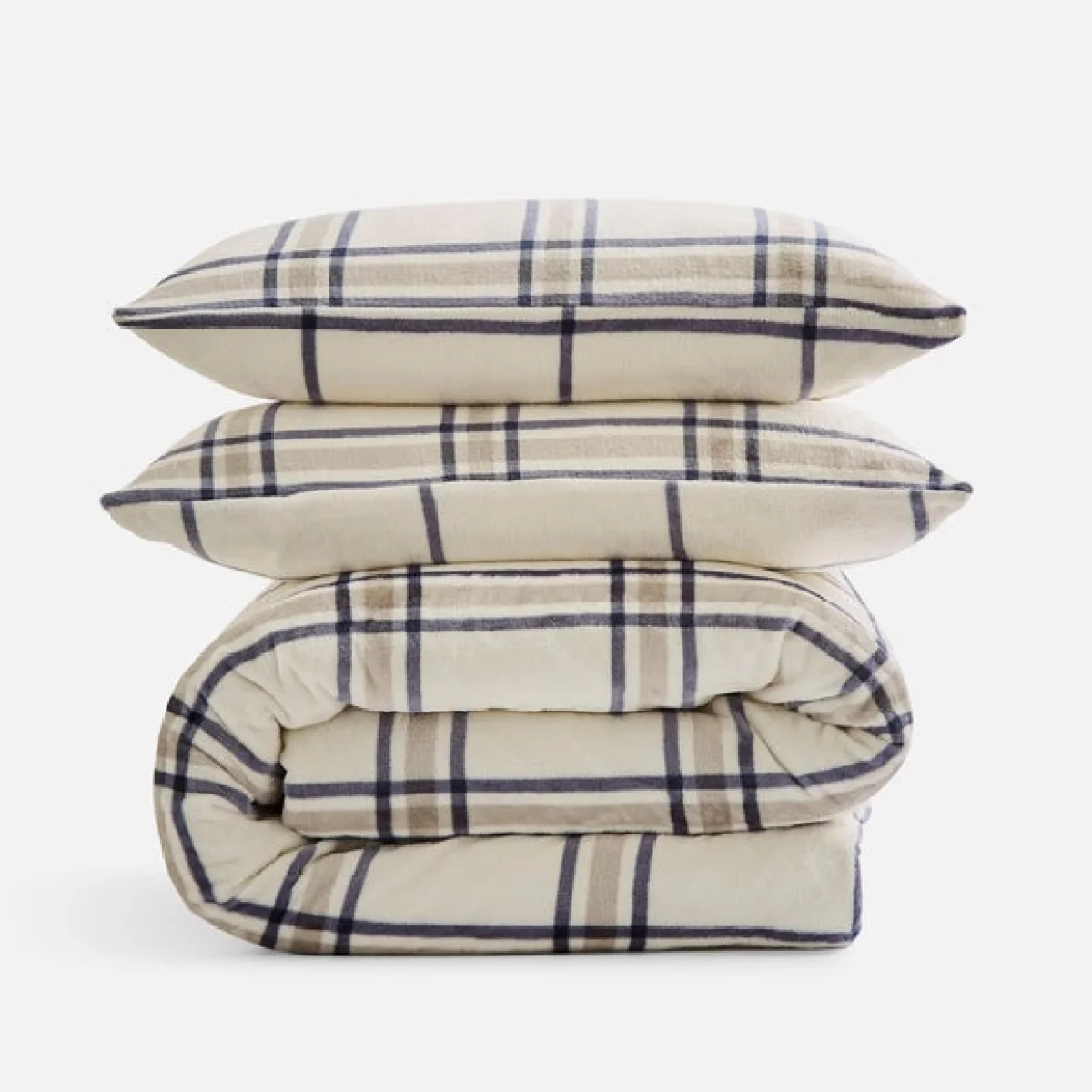 Maven Check Fleece Duvet Cover & Pillowcase Set – image 7