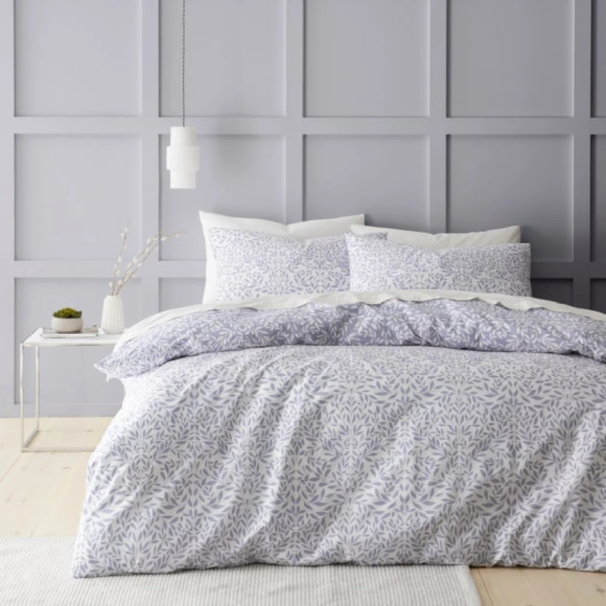 Edna White Duvet Cover & Pillowcase Set White