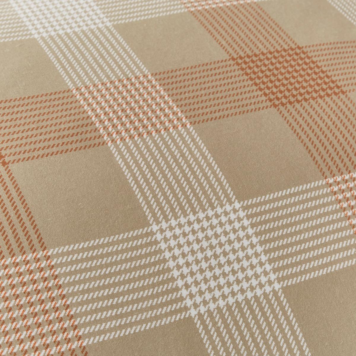 Grey Natural Check Brushed Cotton Duvet Cover and Pillowcase Set Grey – image 6