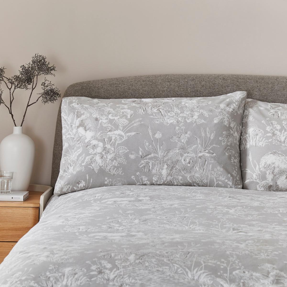 Woodland Friends Brushed Cotton Duvet Cover and Pillowcase Set Natural – image 2
