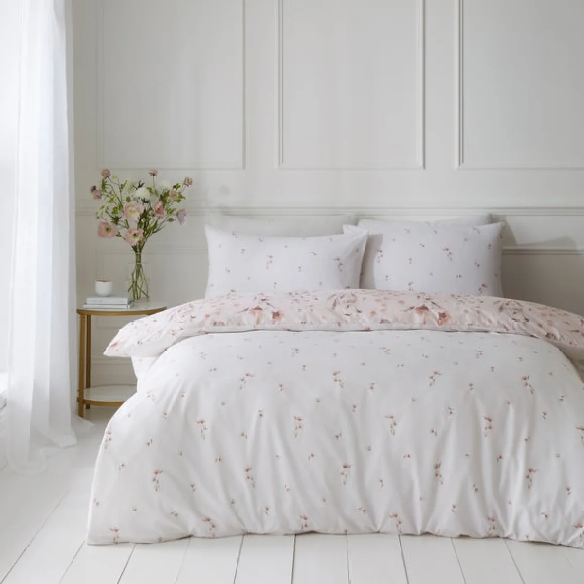 Watercoloured Floral Blush Duvet Cover & Pillowcase Set Blush (Pink) – image 3