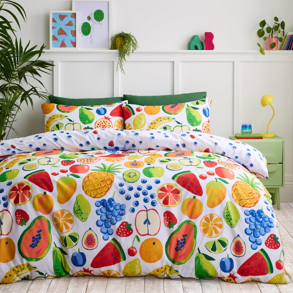 Fruits Reversible Duvet Cover and Pillowcase Set – image 1