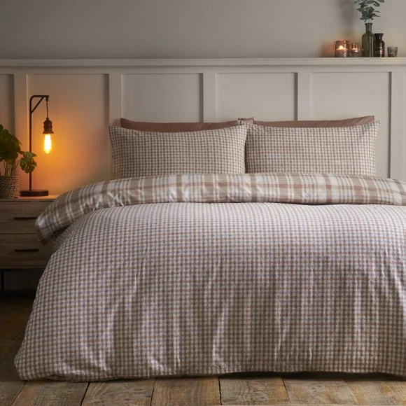 Catherine Lansfield Hamish Check 100% Brushed Cotton Duvet Cover & Pillowcase Set – image 2