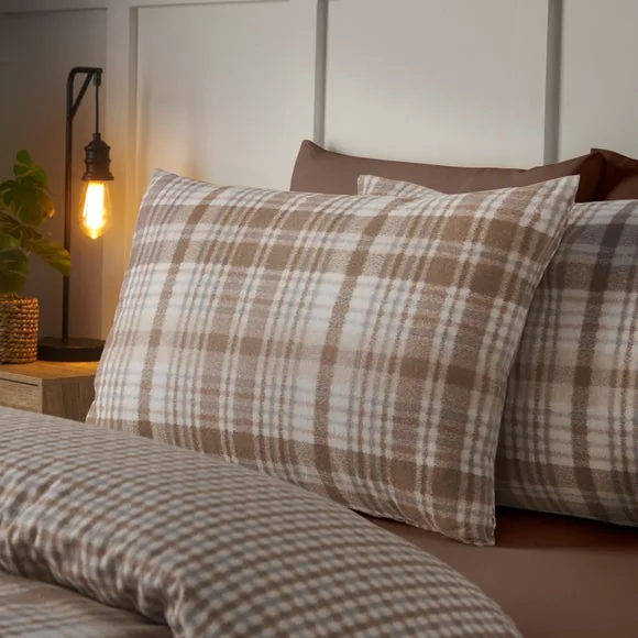 Catherine Lansfield Hamish Check 100% Brushed Cotton Duvet Cover & Pillowcase Set – image 4