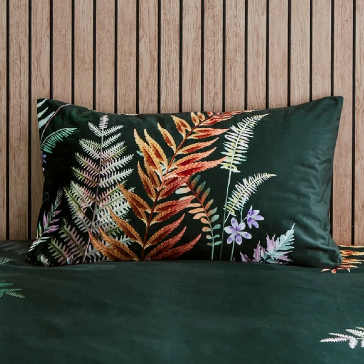 Rhapsody Green Fern Duvet Cover & Pillowcase Set Green – image 3