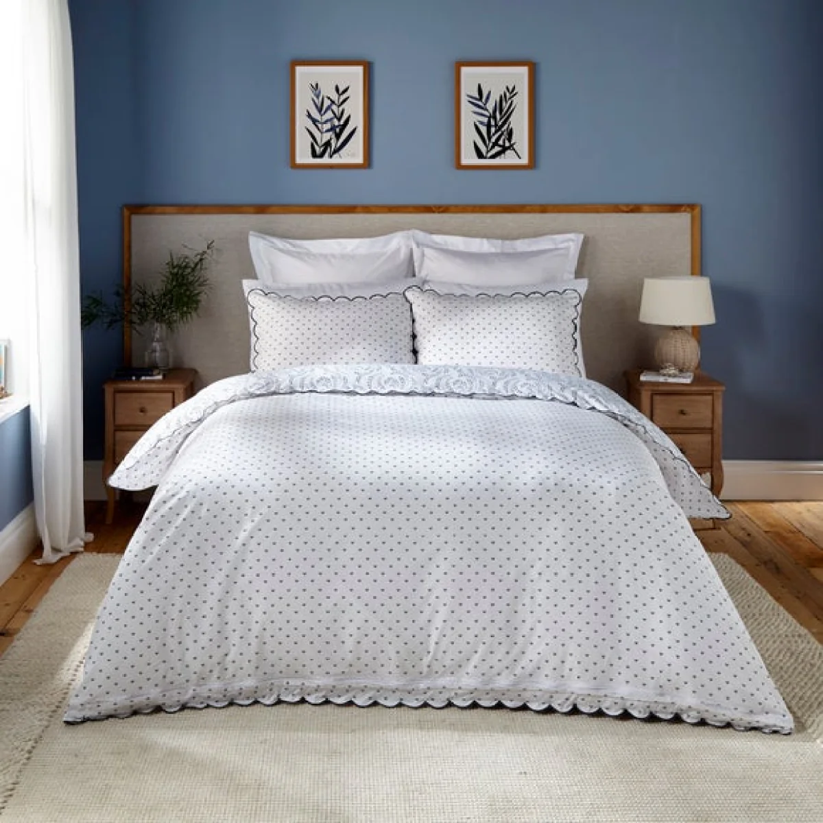 Dorma Eventide 100% Cotton Duvet Cover & Pillowcase Set Blue – image 2