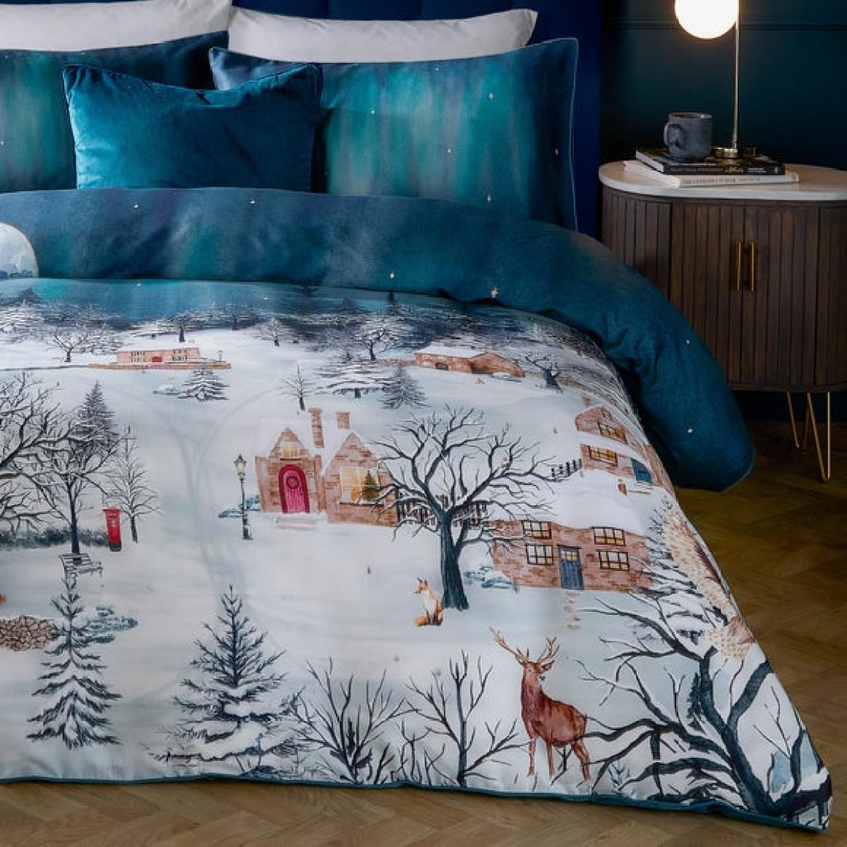 Riviera Starlight 100% Cotton Sateen Duvet Cover and Pillowcase Set – image 3