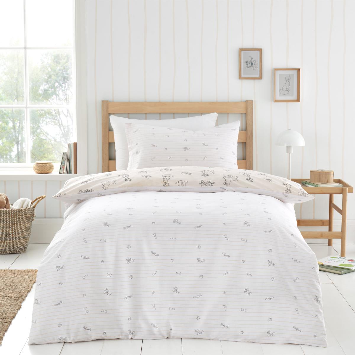 Disney Cats & Dogs 100% Cotton Reversible Duvet Cover and Pillowcase Set – image 3