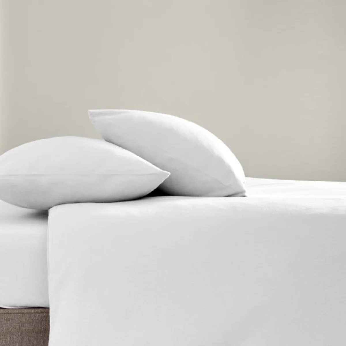 Simply Brushed Cotton White Duvet Cover & Pillowcase Set White – image 3