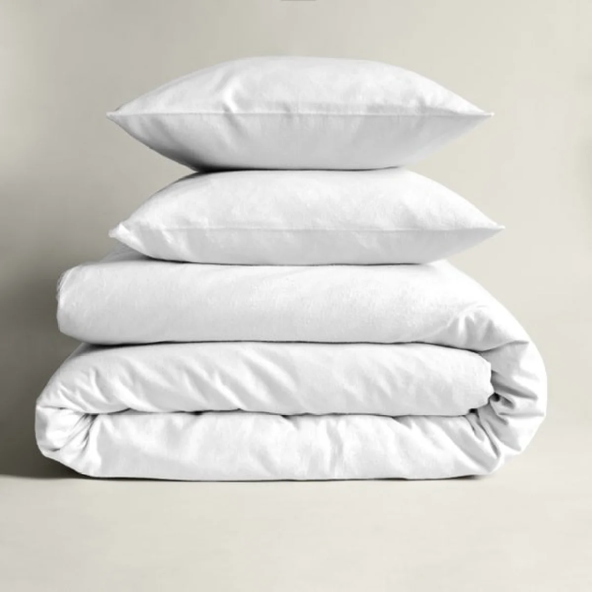 Simply Brushed Cotton White Duvet Cover & Pillowcase Set White – image 4