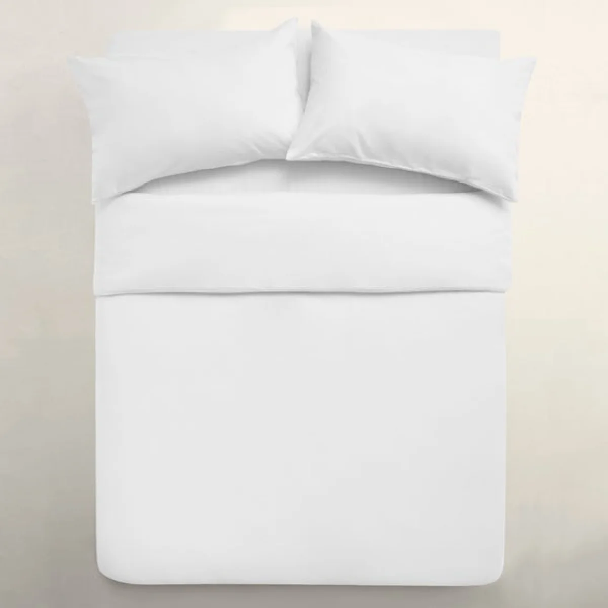 Simply Brushed Cotton White Duvet Cover & Pillowcase Set White – image 5