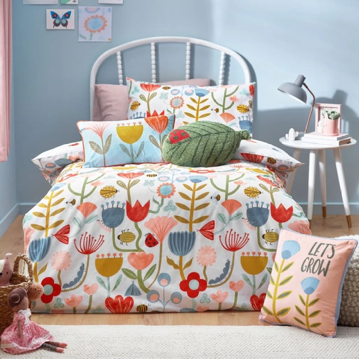 Little Nature Duvet Cover & Pillowcase Set White – image 2