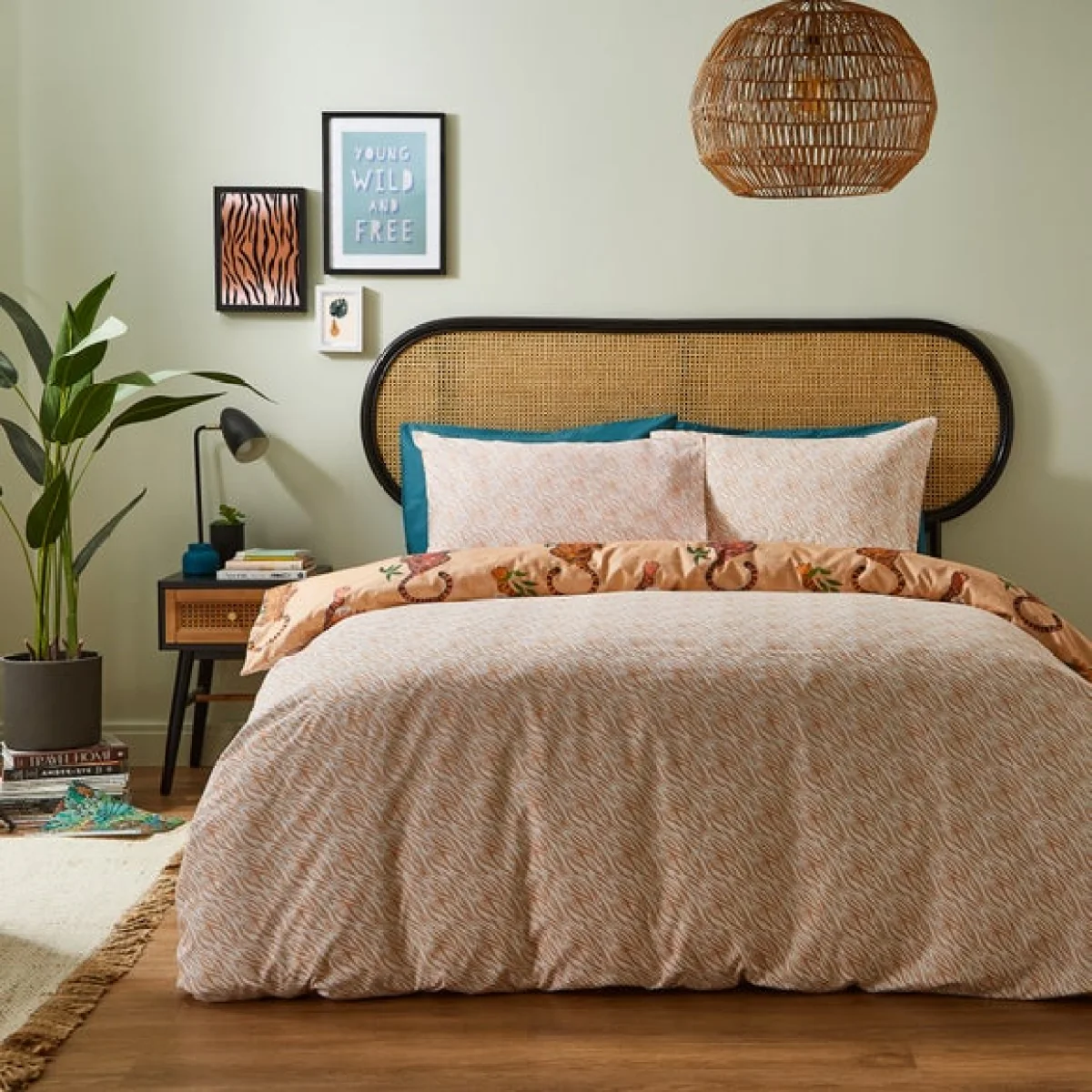Tiger Foliage Duvet Cover Set Orange – image 2