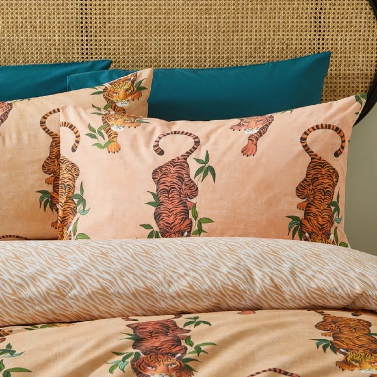 Tiger Foliage Duvet Cover Set Orange – image 3