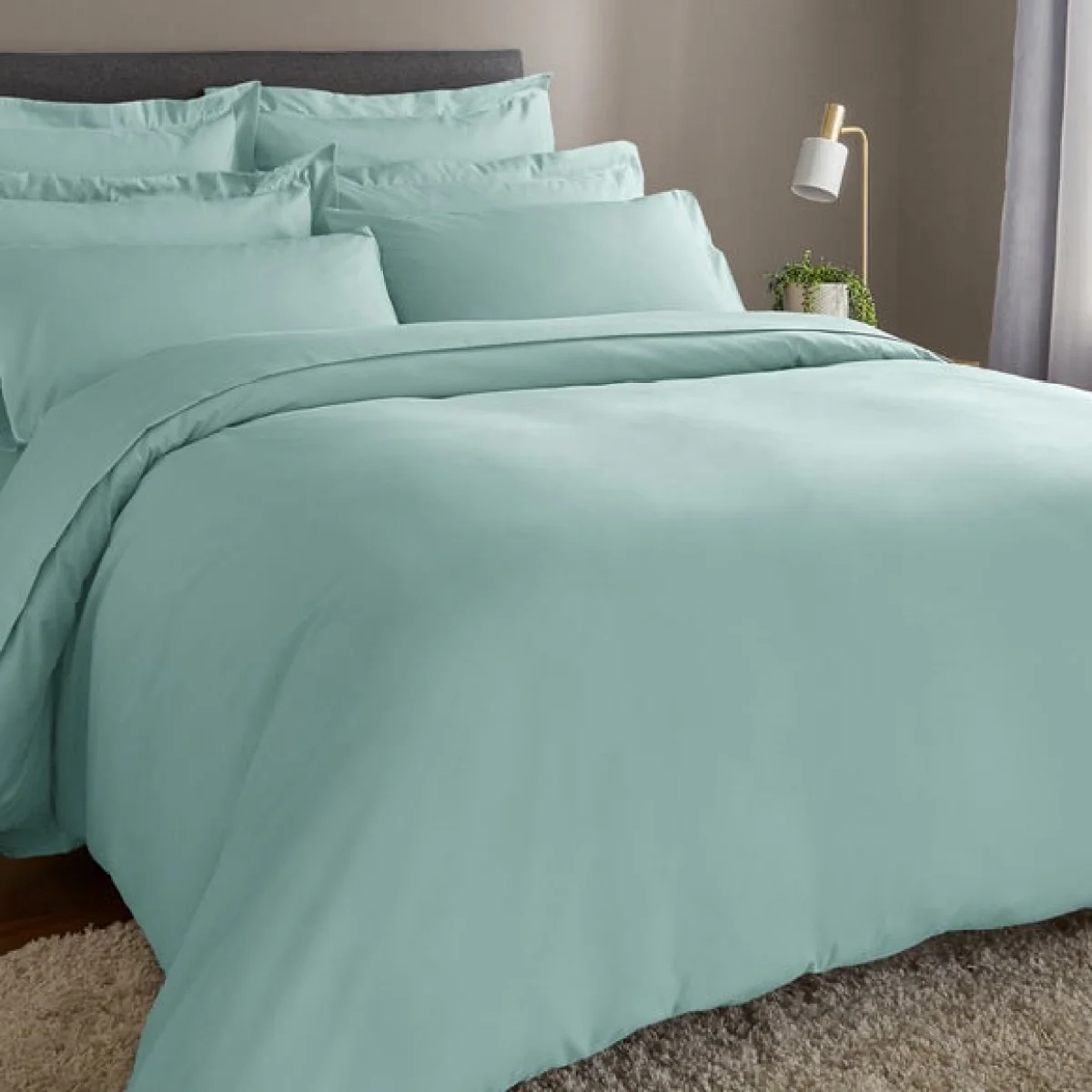 Fogarty Soft Touch Duvet Cover and Pillowcase Set Duck Egg (Blue) – image 3