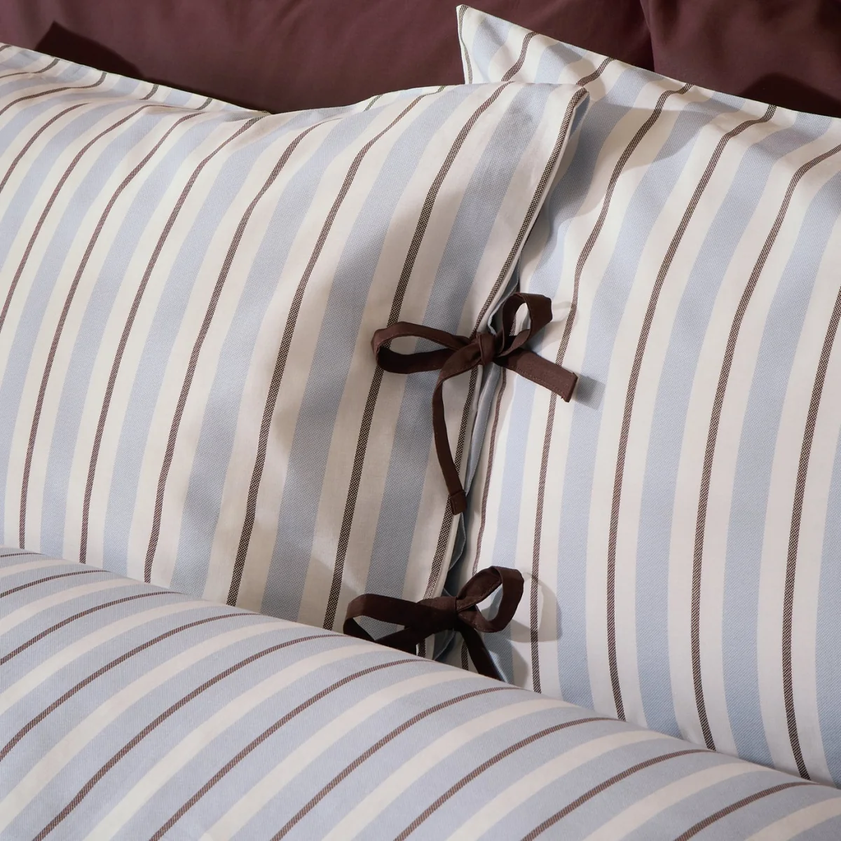 Habitat Cotton Stripe with Ties Blue Bedding Set - Superking – image 4
