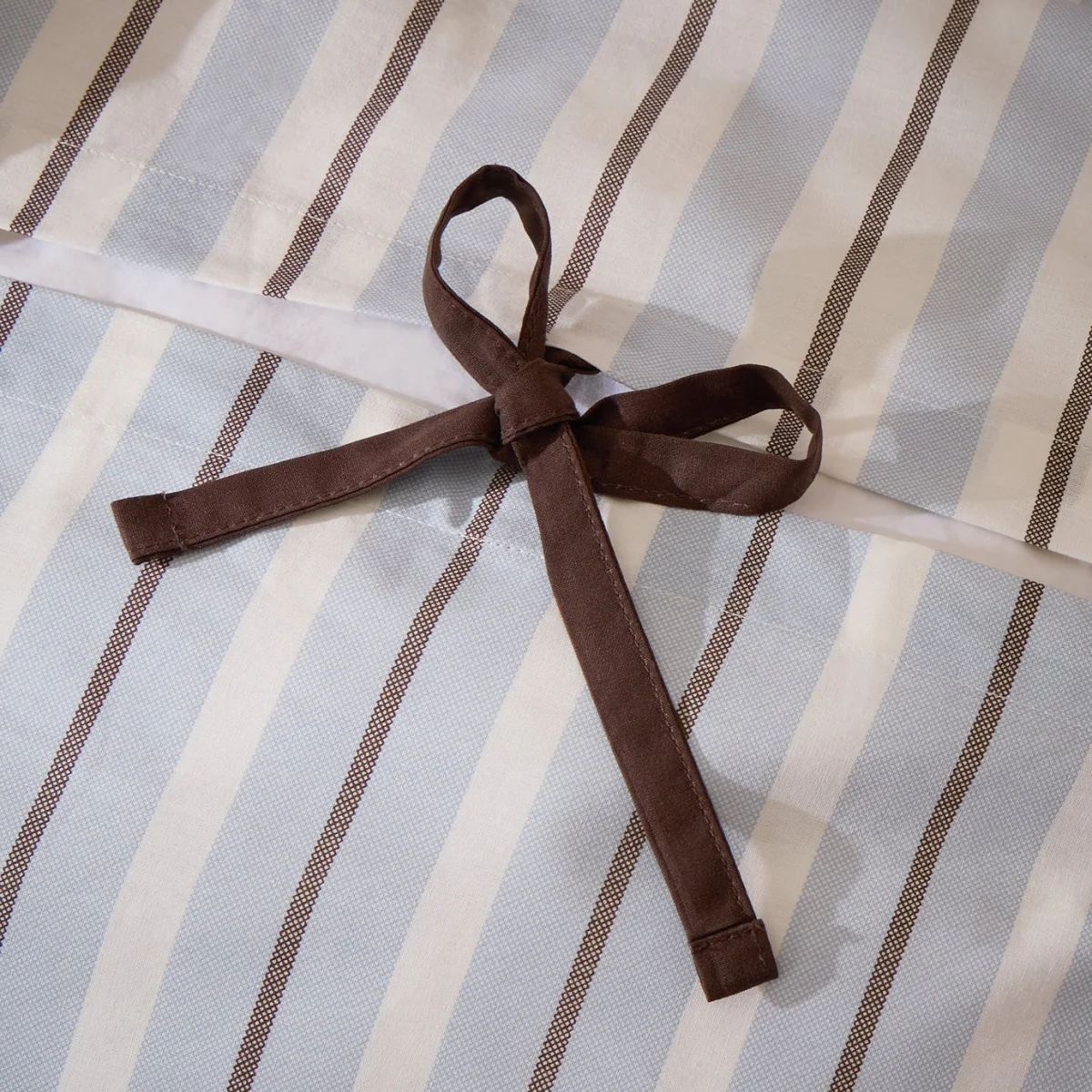 Habitat Cotton Stripe with Ties Blue Bedding Set - Superking – image 5