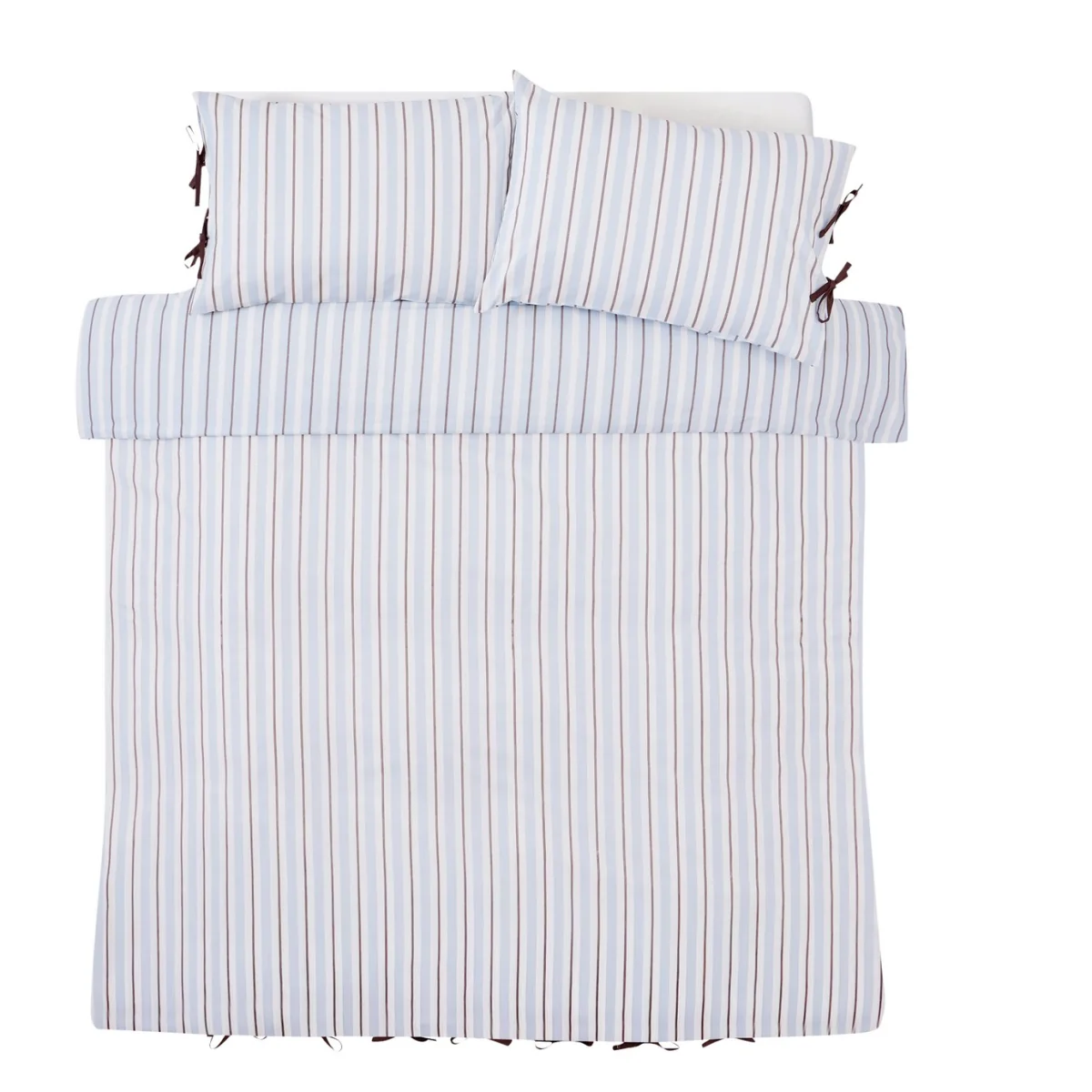 Habitat Cotton Stripe with Ties Blue Bedding Set - Superking – image 6