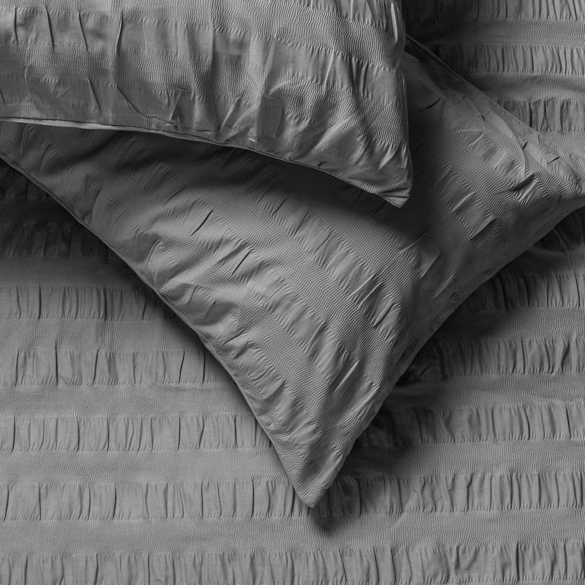 Habitat Wide Stripe Seersucker Grey Bedding Set - Single – image 4