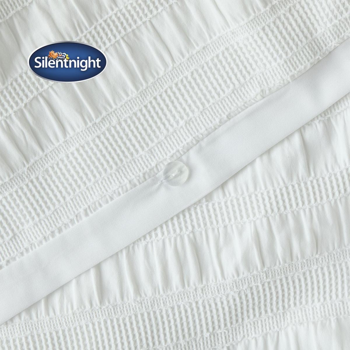 Silentnight Seersucker Frill White Bedding Set - King size – image 5