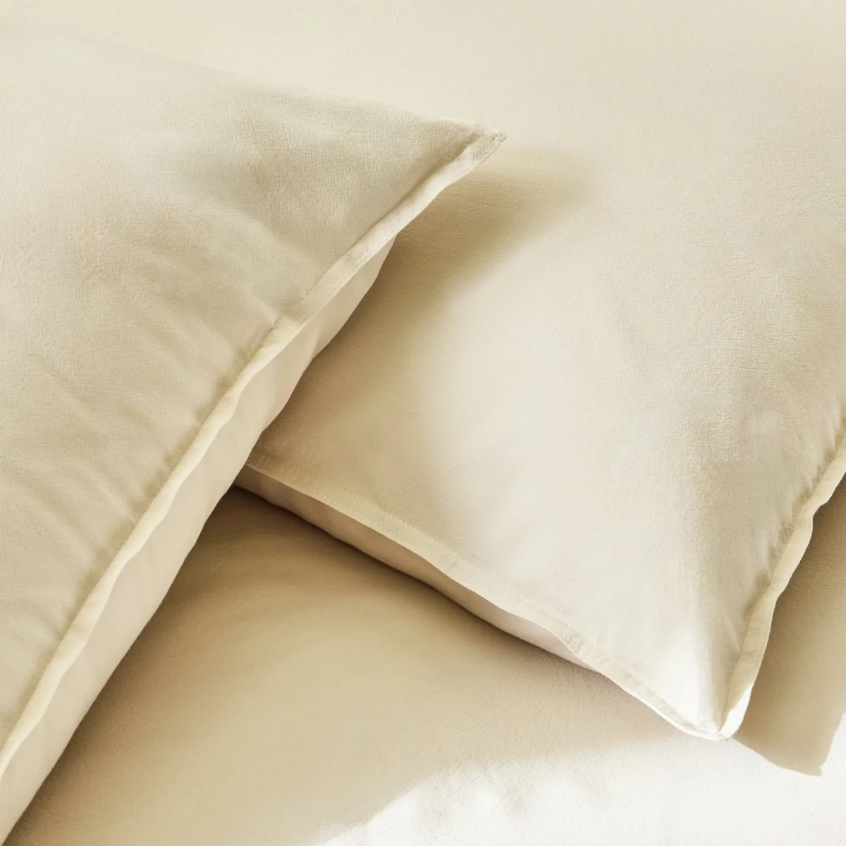 Habitat Washed Stone Cotton Plain Beige Bedding Set - Single – image 2