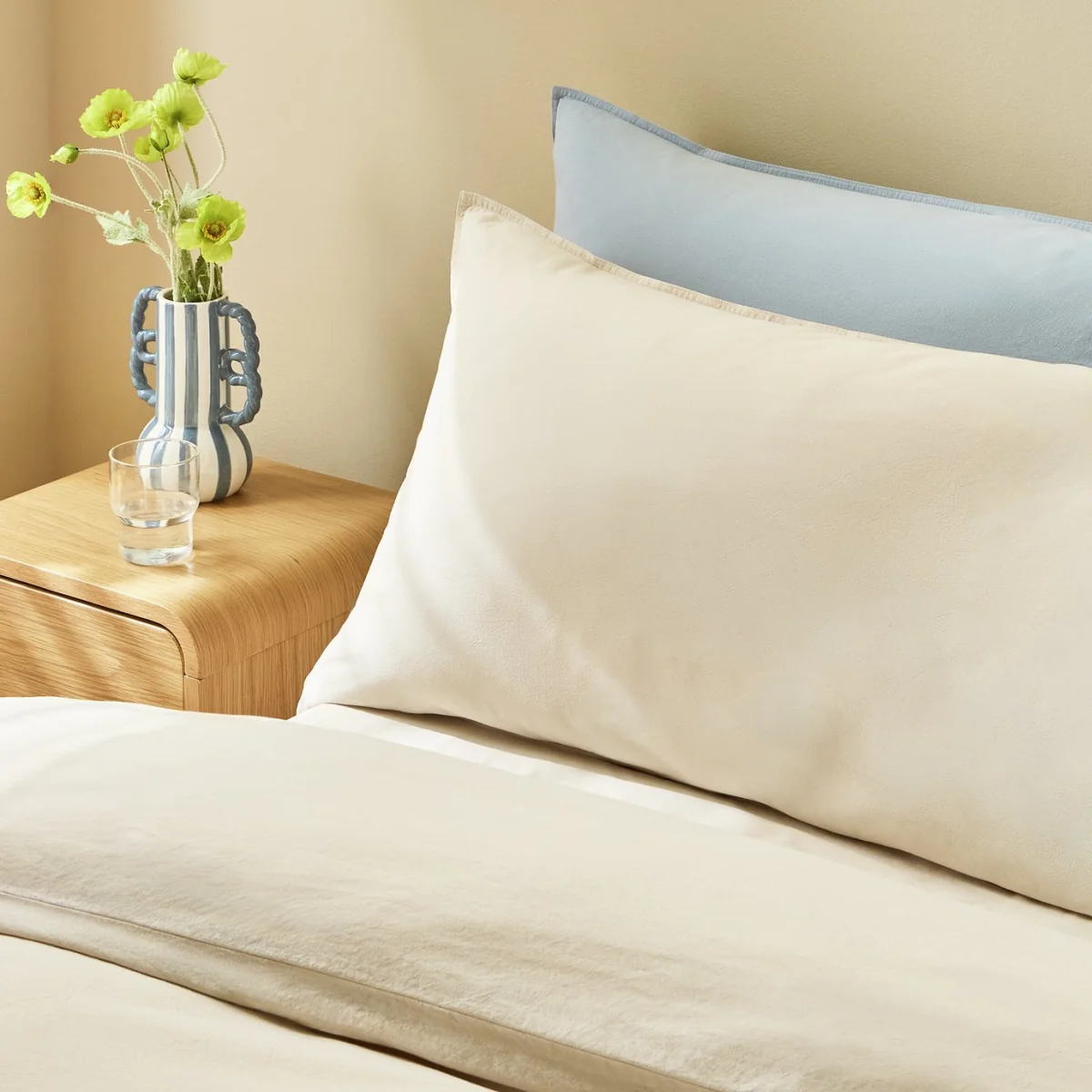 Habitat Washed Stone Cotton Plain Beige Bedding Set - Single – image 3
