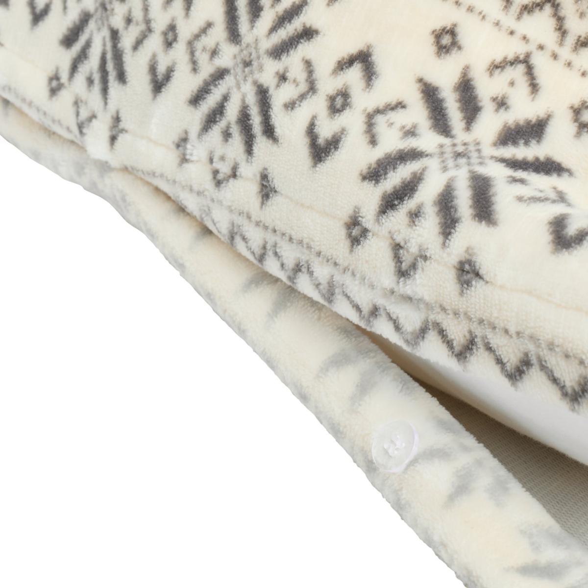Argos Home Fairisle Print Fleece Grey Bedding Set-Superking – image 5