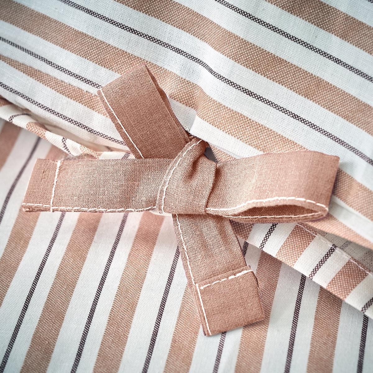 Habitat Textured Stripe with Ties Rust Bedding Set-Superking – image 4