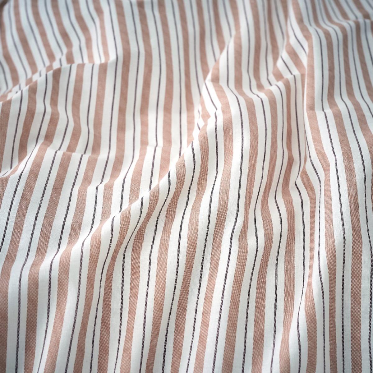 Habitat Textured Stripe with Ties Rust Bedding Set-Superking – image 6