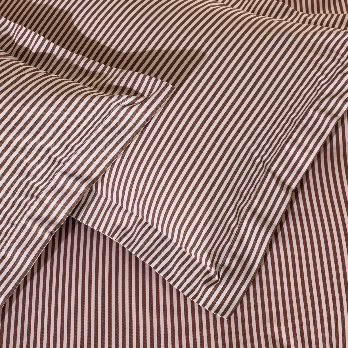 Habitat Cotton Oxford Edge Stripe Cocoa Bedding Set - Single – image 2