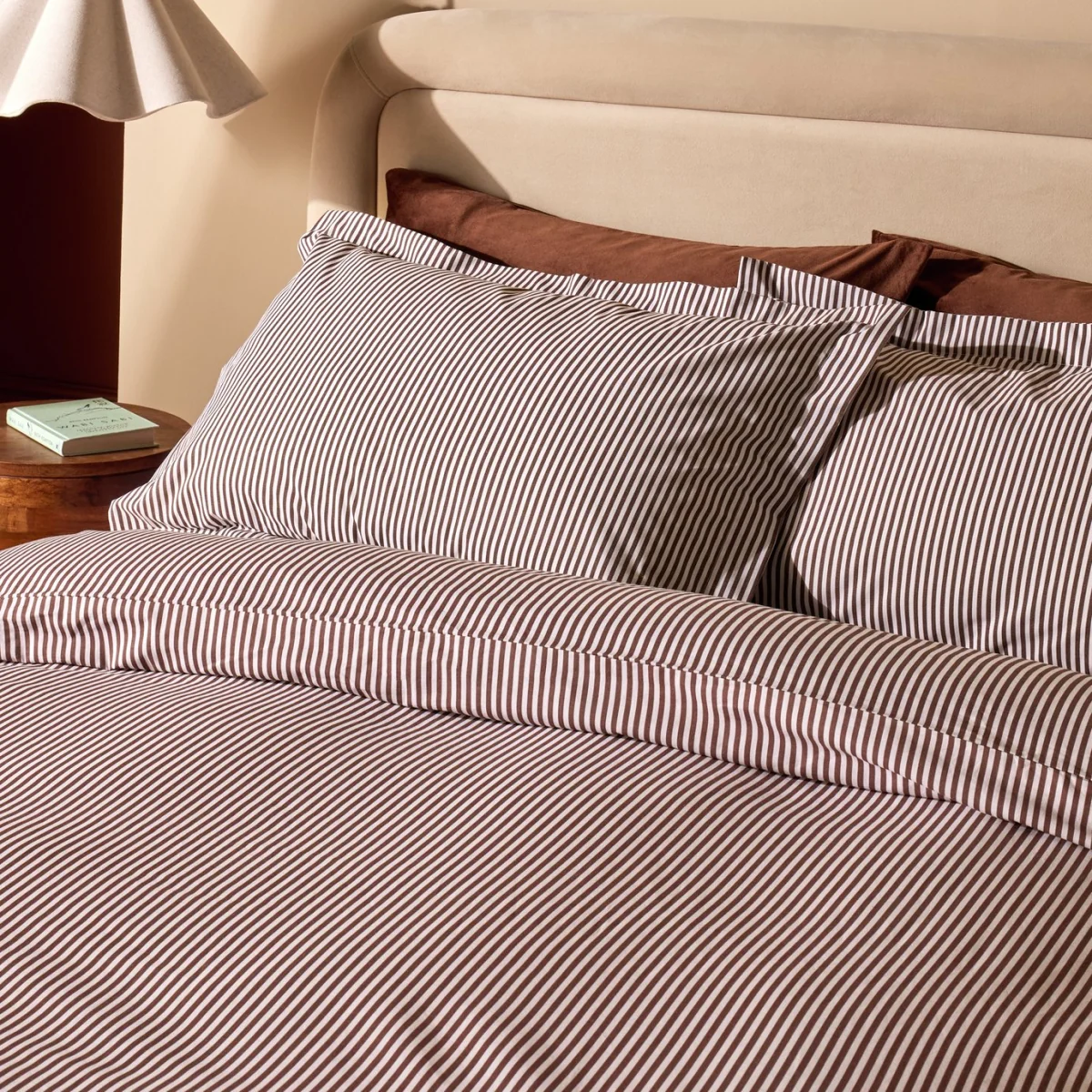 Habitat Cotton Oxford Edge Stripe Cocoa Bedding Set - Single – image 3