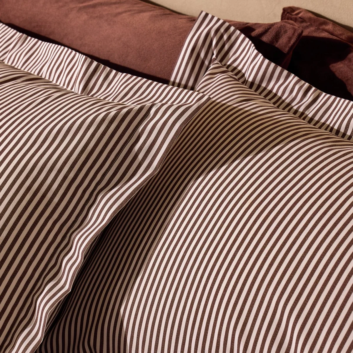 Habitat Cotton Oxford Edge Stripe Cocoa Bedding Set - Single – image 4