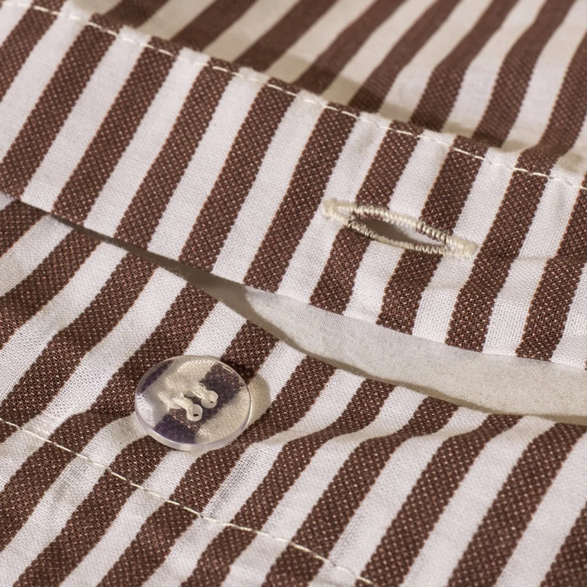 Habitat Cotton Oxford Edge Stripe Cocoa Bedding Set - Single – image 5