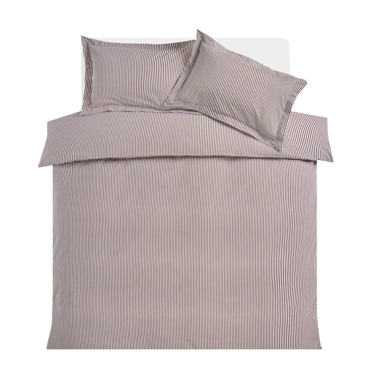 Habitat Cotton Oxford Edge Stripe Cocoa Bedding Set - Single – image 6