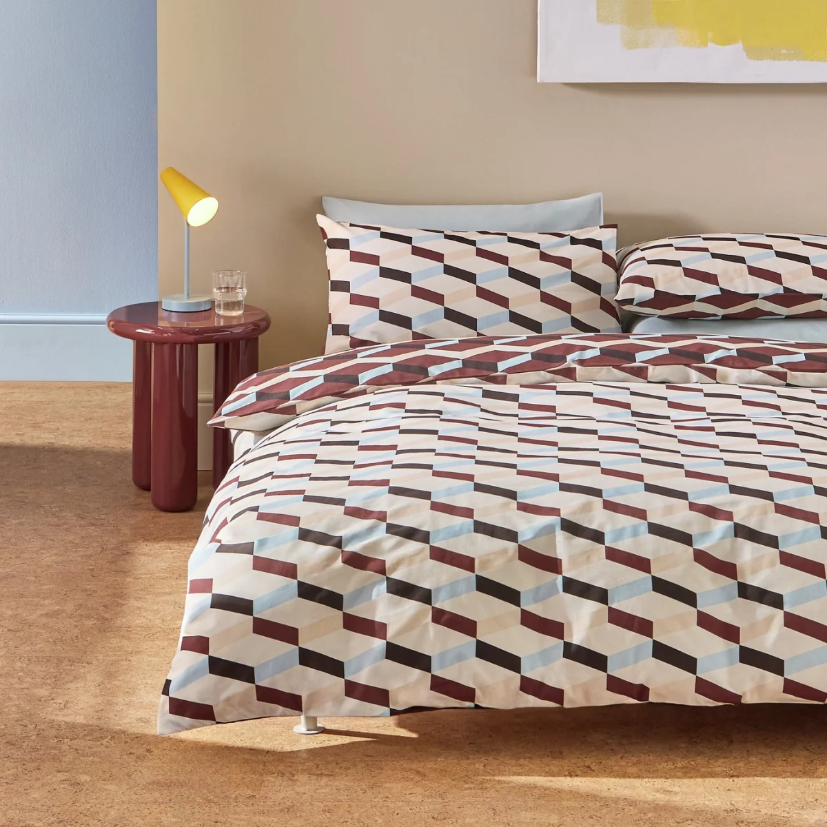 Habitat Checkerboard Chocolate Bedding Set - Double – image 1