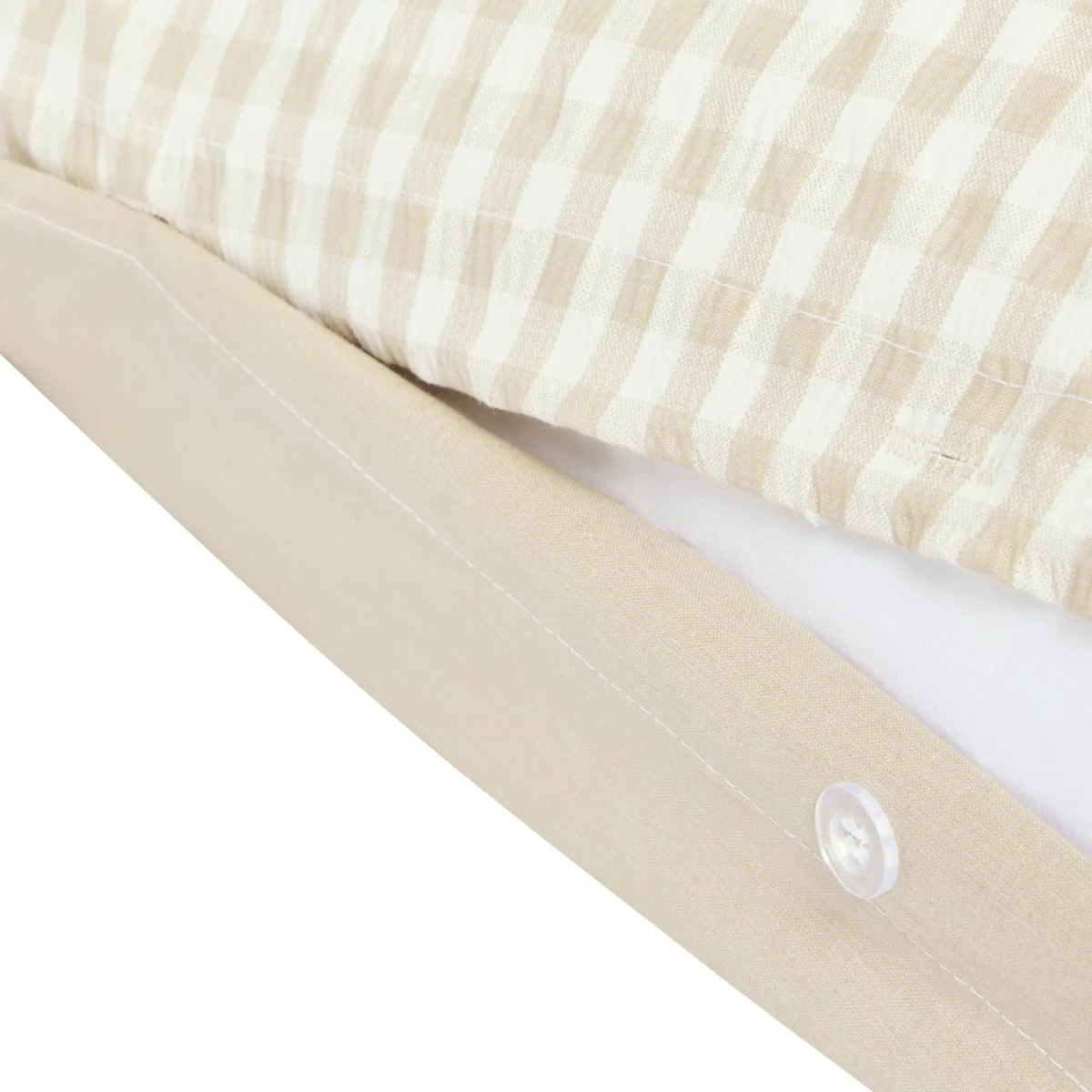Habitat Gingham Seersucker Neutral Bedding Set - Superking – image 5
