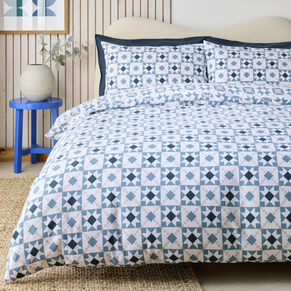 Habitat Cotton Tile Print Bedding Set - Double – image 1
