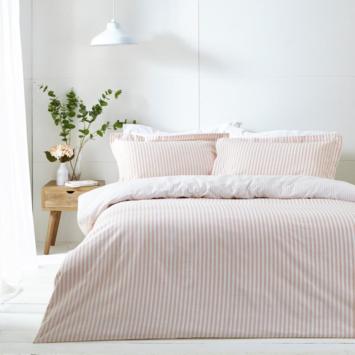 Yard Hebden Cotton Stripe Blush Bedding Set - Super king – image 2