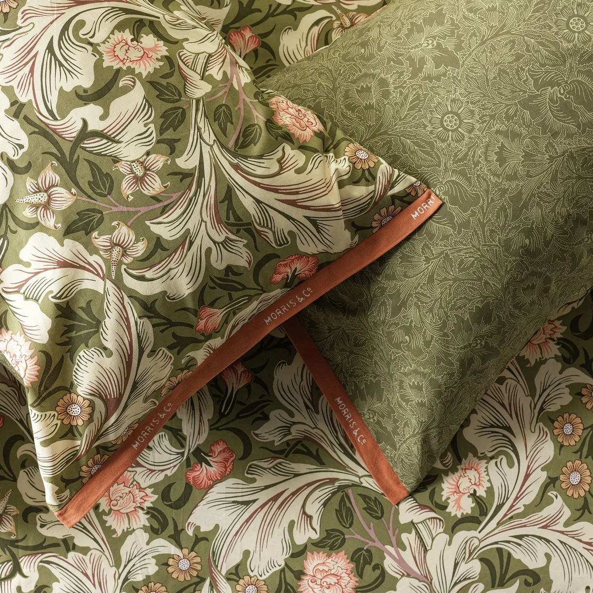 Habitat x Morris & Co. Leicester Cotton Reversible Green Bedding Set - King size – image 2