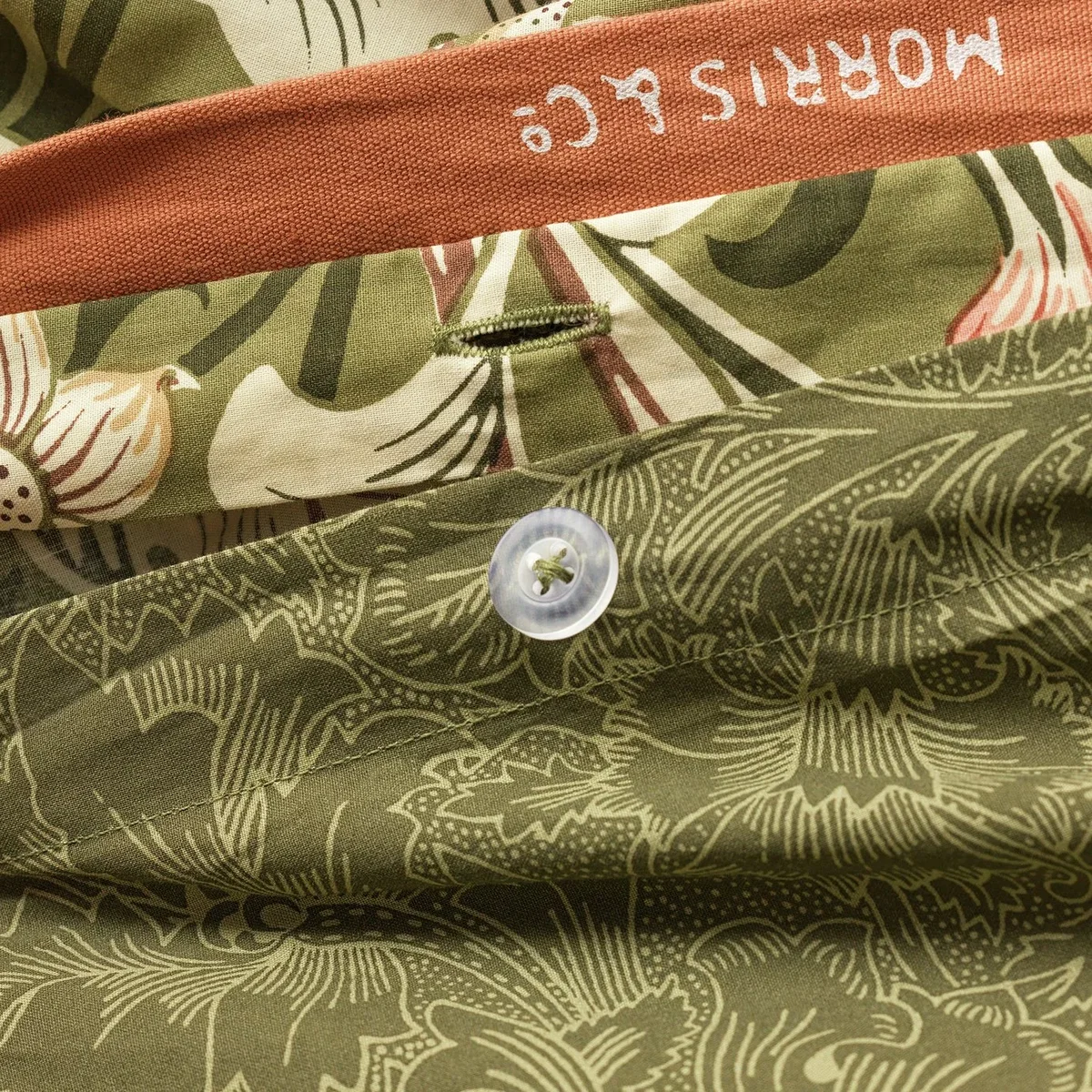 Habitat x Morris & Co. Leicester Cotton Reversible Green Bedding Set - King size – image 4