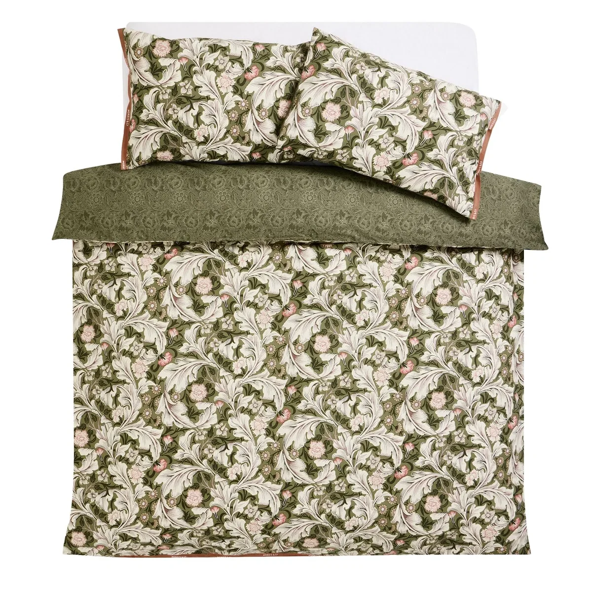 Habitat x Morris & Co. Leicester Cotton Reversible Green Bedding Set - King size – image 5