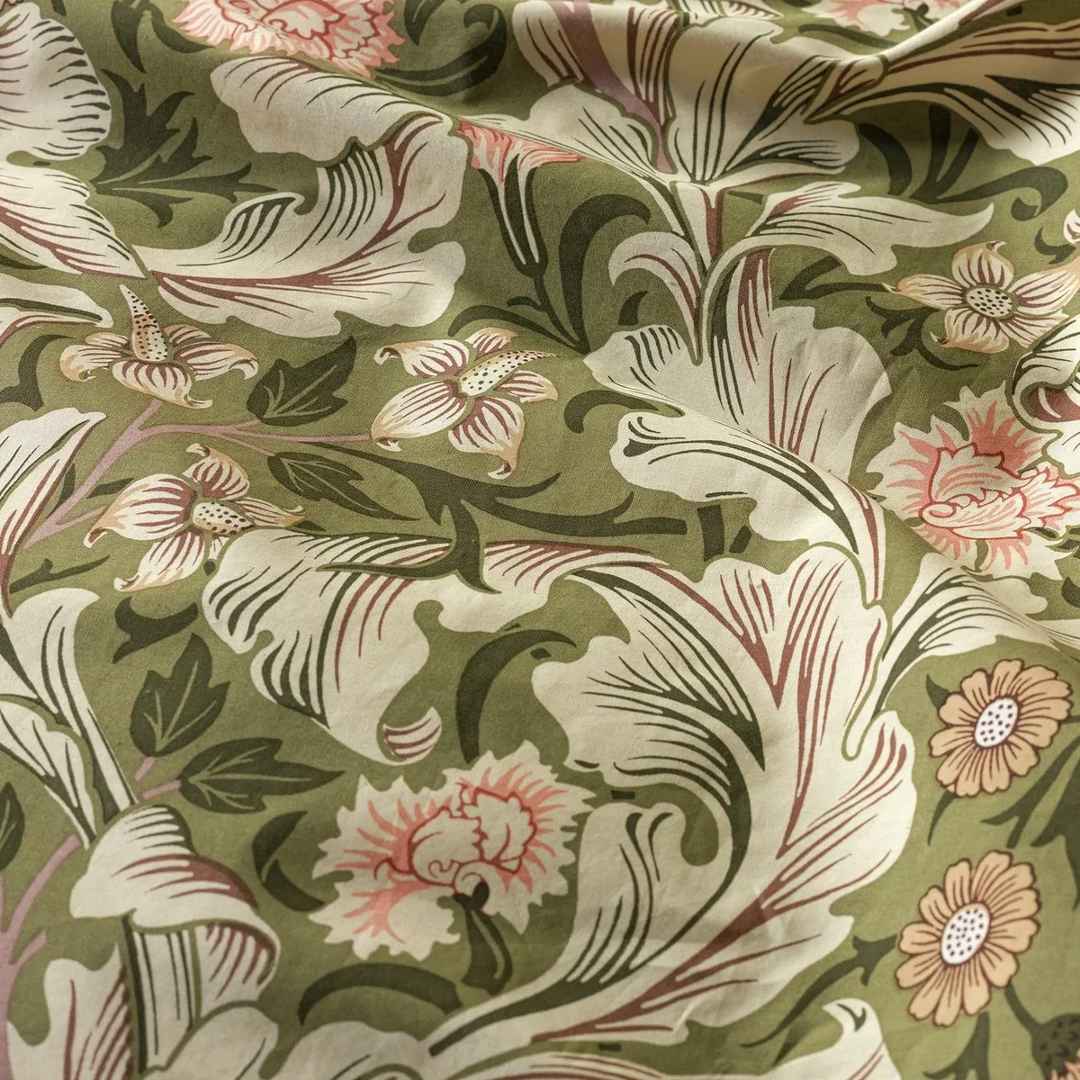 Habitat x Morris & Co. Leicester Cotton Reversible Green Bedding Set - King size – image 6