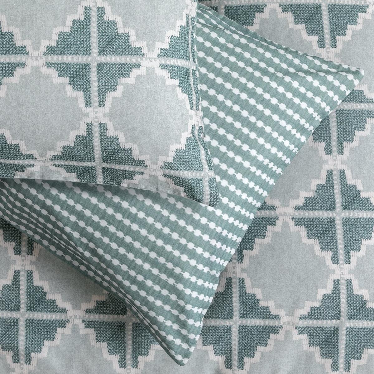 Habitat Geo Dash Green Bedding Set - Double – image 2